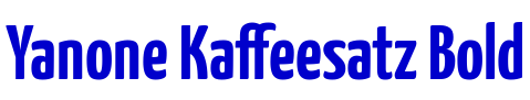 Yanone Kaffeesatz Bold font